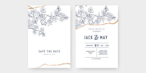 Wedding Stationary and invites design in Newton Abbot